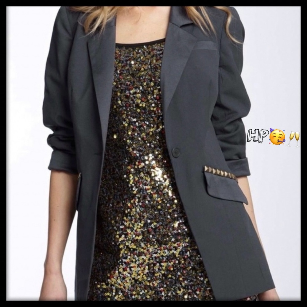 ☕️🧋HP! 🎉 NWT Free People Vice Studded Blazer - Picture 1 of 4